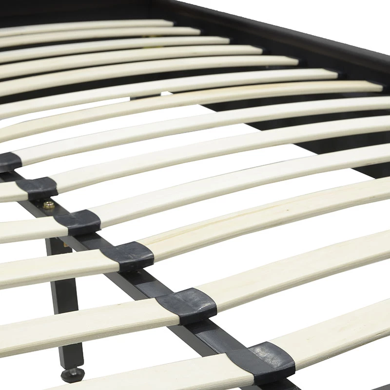 Shtrat dopio Nevil PU ngjyrë e zezë matte 150x200