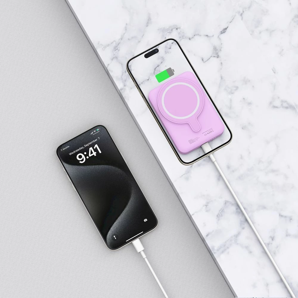 Powerbank Tech-Protect LifeMag PB11 10000mAh, MagSafe, Rozë