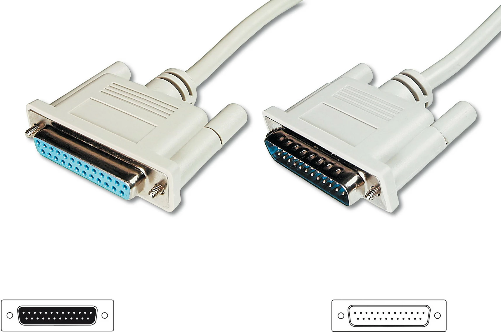 Kablë zgjatëse Digitus D-Sub DB25, 10 m, mashkull-në-femër, bezhë
