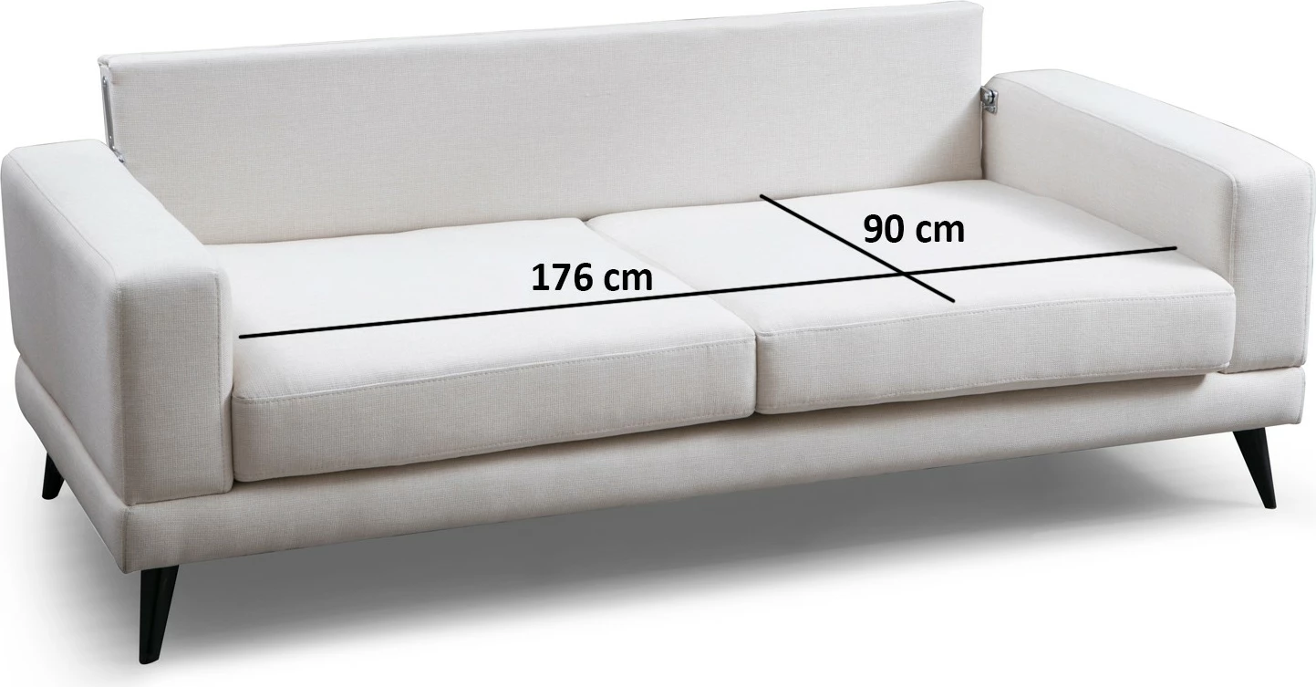 Divan-krevat 3 vende, Atelier del Sofa, nordik, bezhë