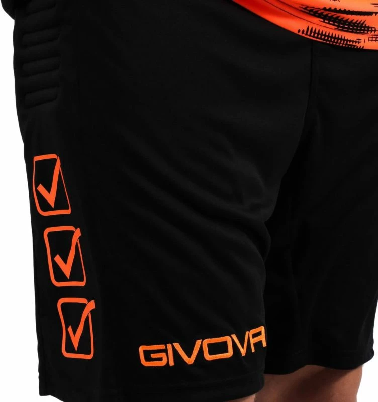 Set portieri Givova për meshkuj dhe fëmijë, e zezë dhe portokalli