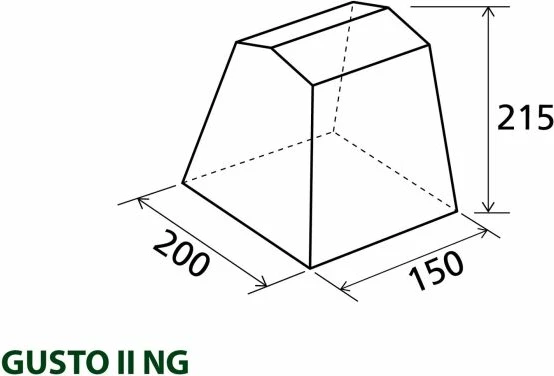 Tendë kuzhine BRUNNER Gusto NG 200x150, 0425996N.C25, gri/e zezë