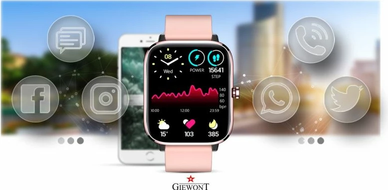 Smartwatch për femra Giewont, rozë