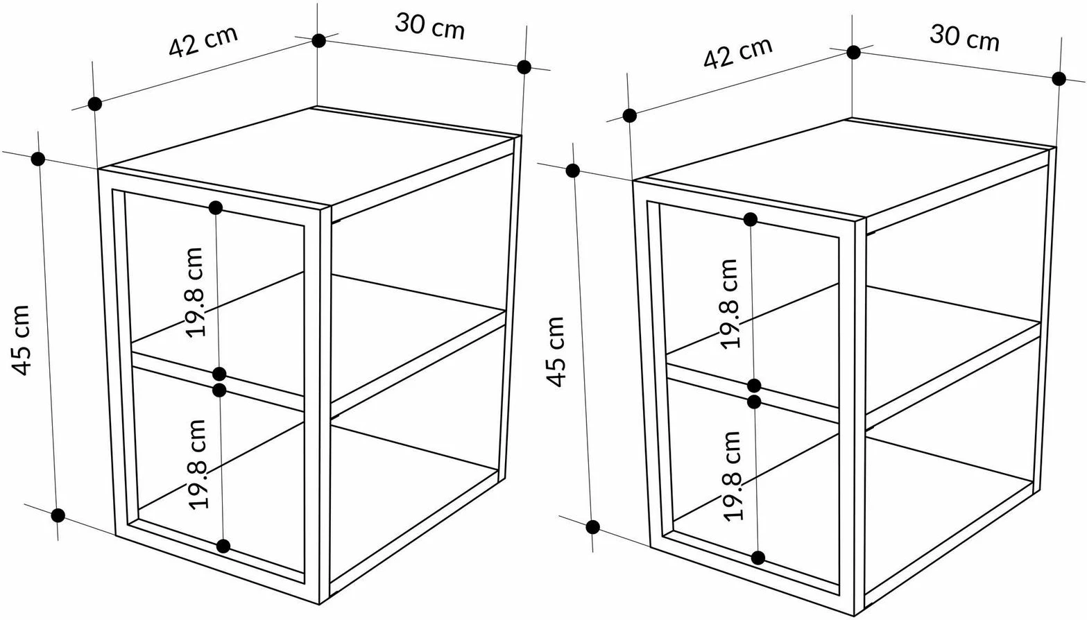 Set tavolinash anësore Skye Decor, ngjyrë mocha e çelët, 2 copë