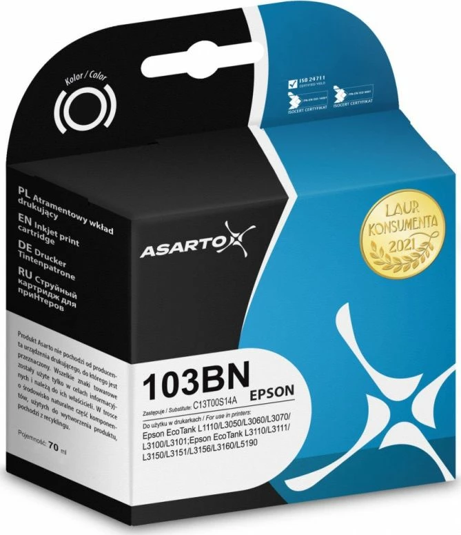 Bojë printeri Asarto 103BN C13T00S14A 70 ml e zezë