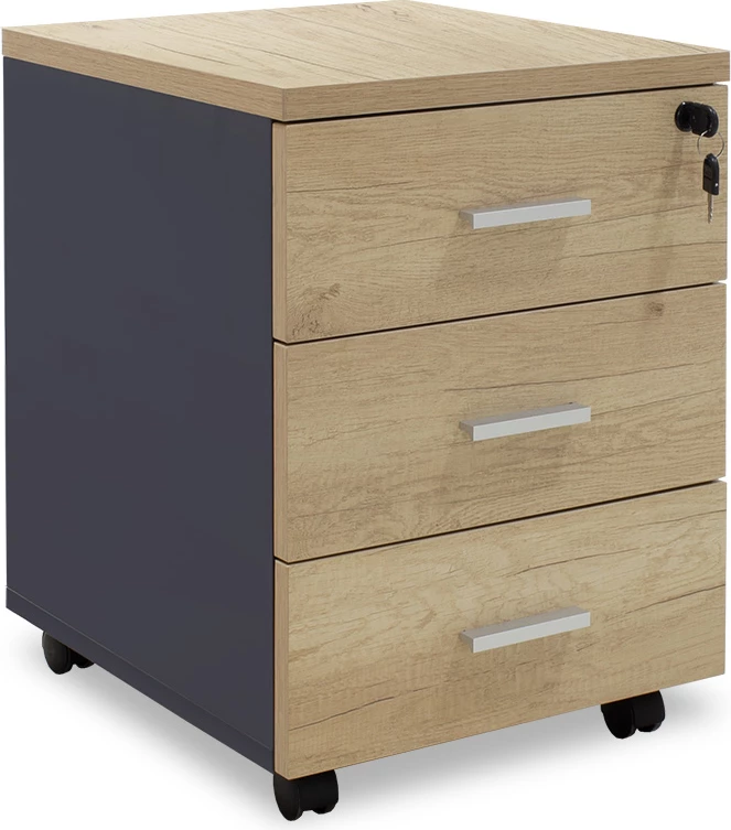 Sirtar mobil Lotus, ngjyrë lisi-gri e errët, 40x47x55cm