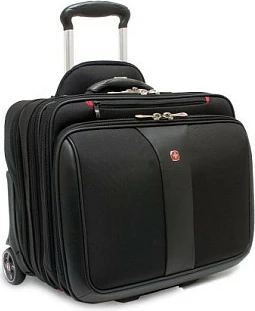 Set biznesi 2 pjesësh Wenger Patriot, trolley 17 inç me çantë notebook 15.4 inç, e zezë