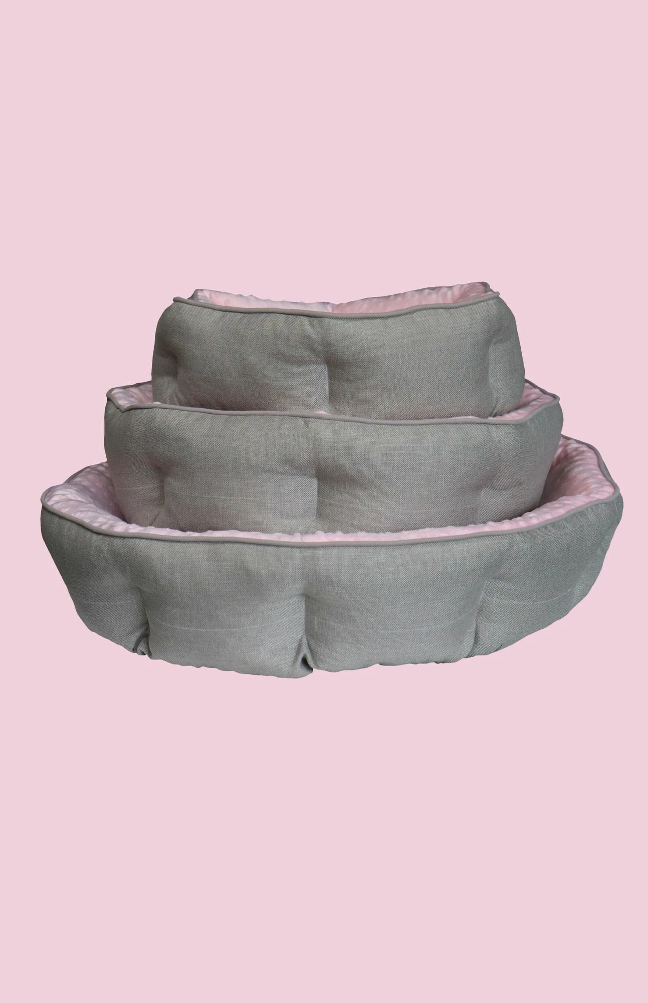 Shtrat për kafshë, ngjyrë rozë, Princess M, 60x70x10cm