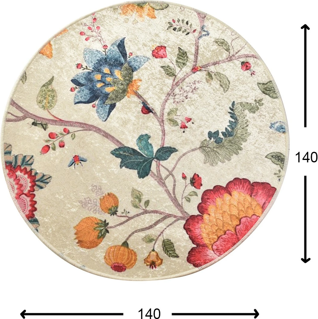 Qilim i rrumbullakët, shumëngjyrësh, 140 cm, Conceptum Hypnose Arya