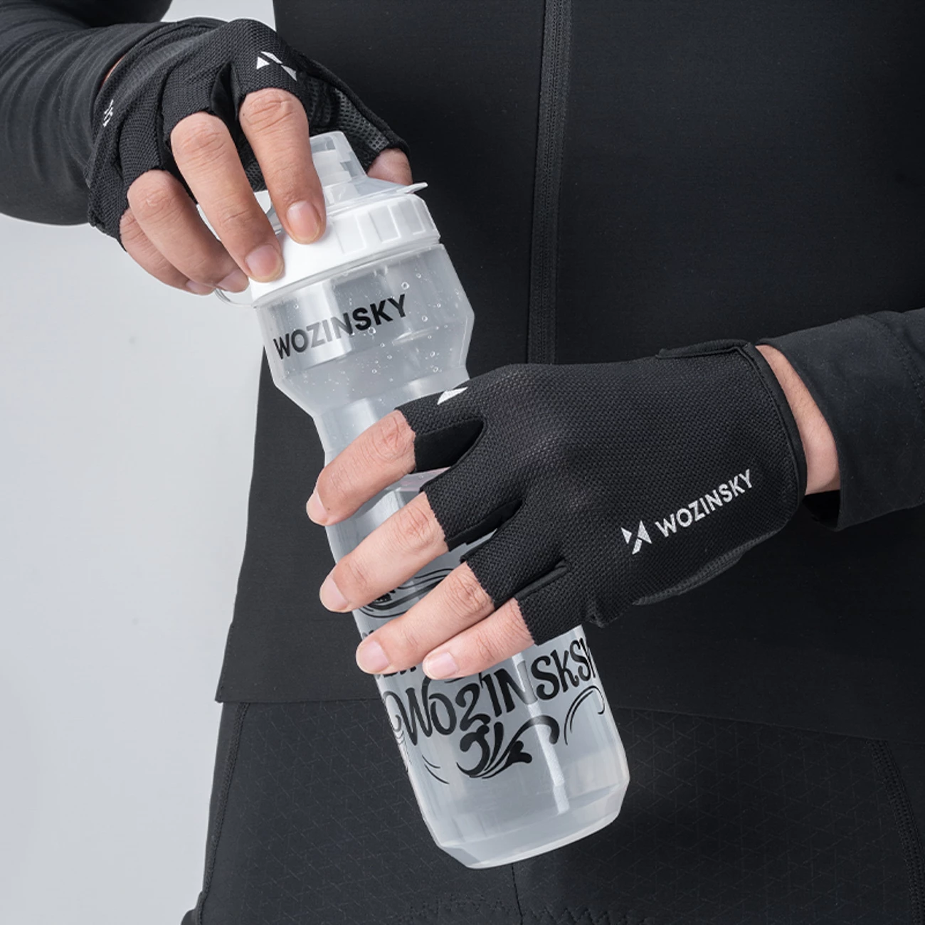 doreza biçiklete Wozinsky WRR-01L, madhësia L, anti-slip, të ajrosshme, ngjyrë e zezë