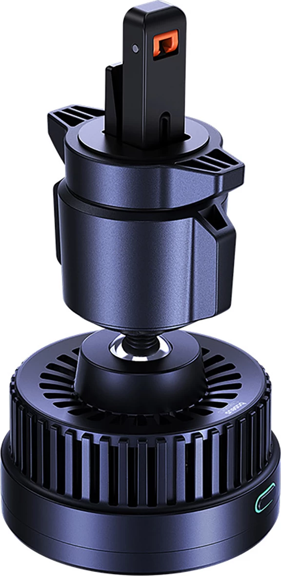 Mbajtës magnetik Baseus MagPro BS-CW04 me karikues wireless 15W, për ventilator të makinës, Zi