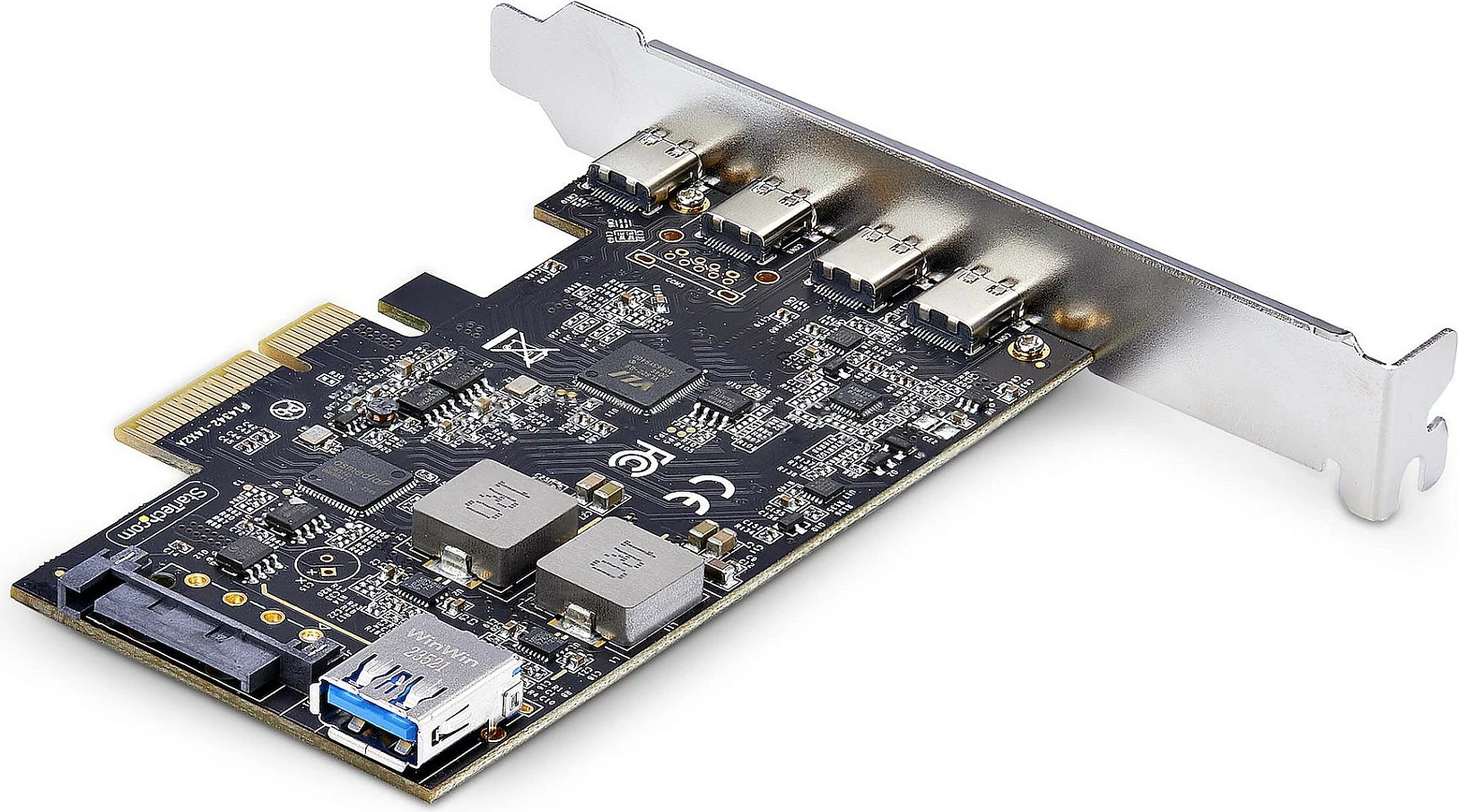 Kartë PCIe USB-C StarTech 5-Port USB 3.2 Gen 2 10Gbps, 4x USB-C + 1x USB-A, e zezë