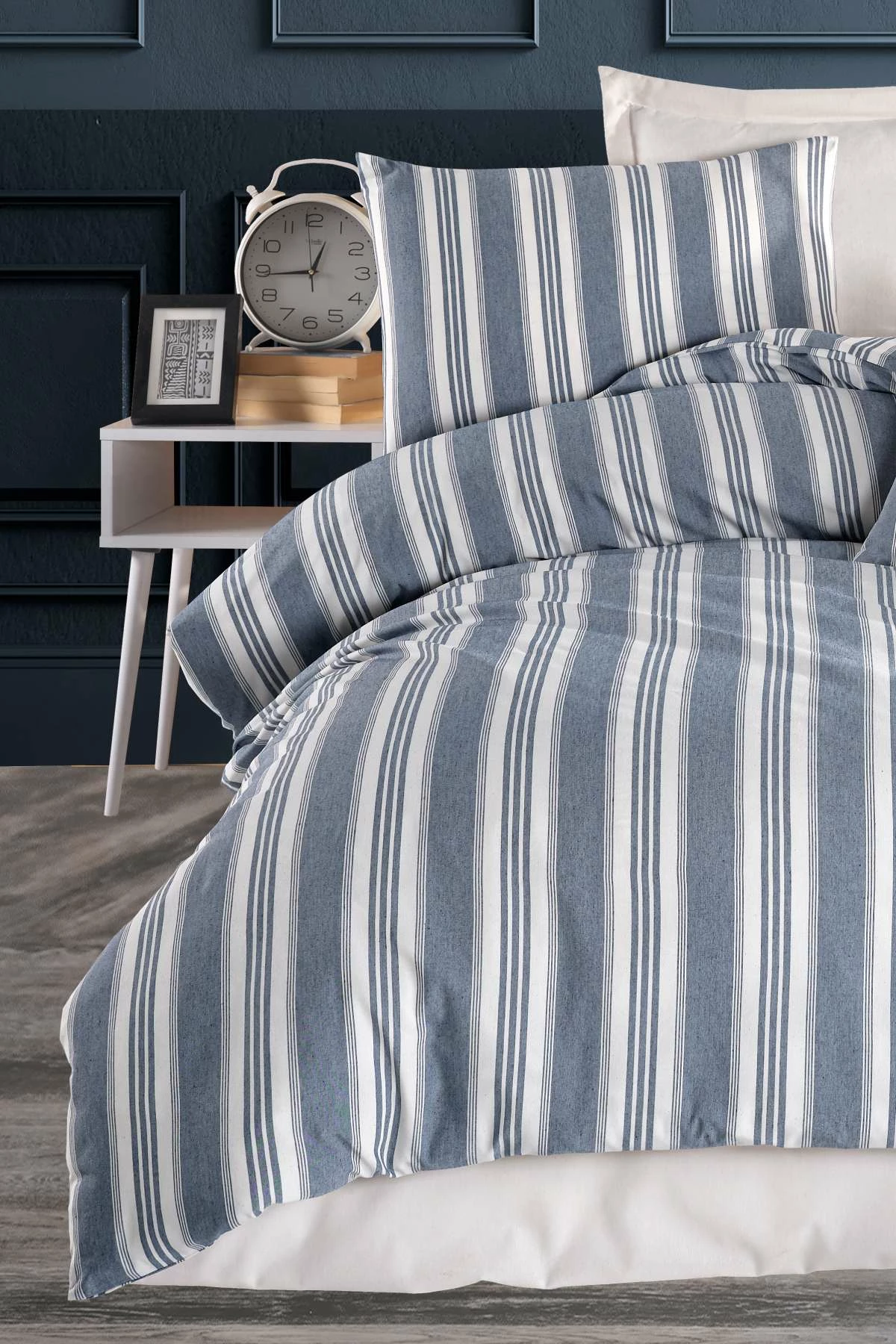 Set mbulesë jorgani për një person, L'essentiel, Soft Line, ngjyrë navy