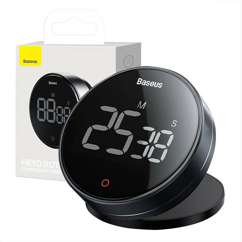 Timer Baseus Heyo Pro FMDS000013, digjital, LED, gri