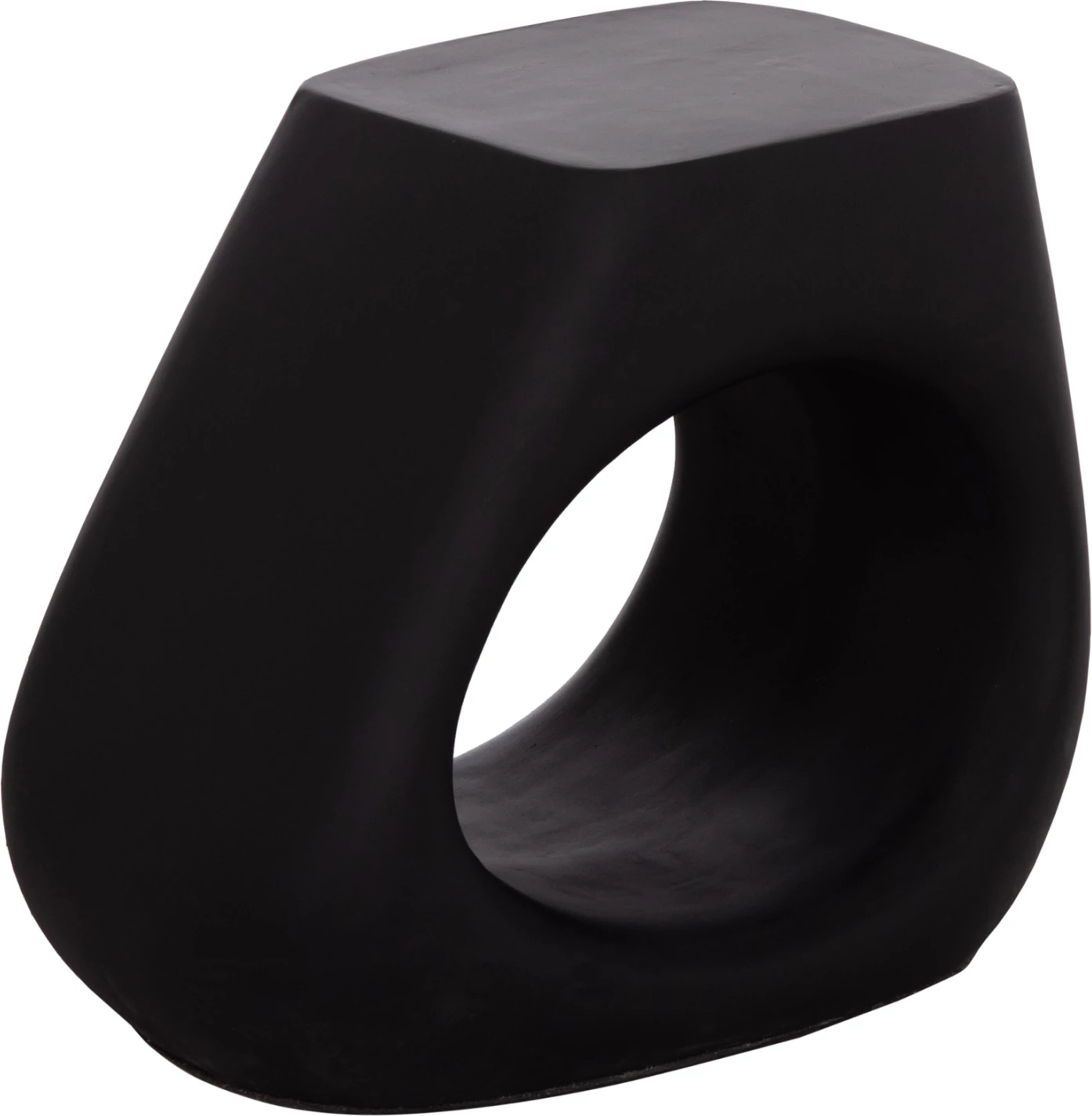 Karrige lounge LANS, fibër-cement, e zezë, 58x28x45.5cm