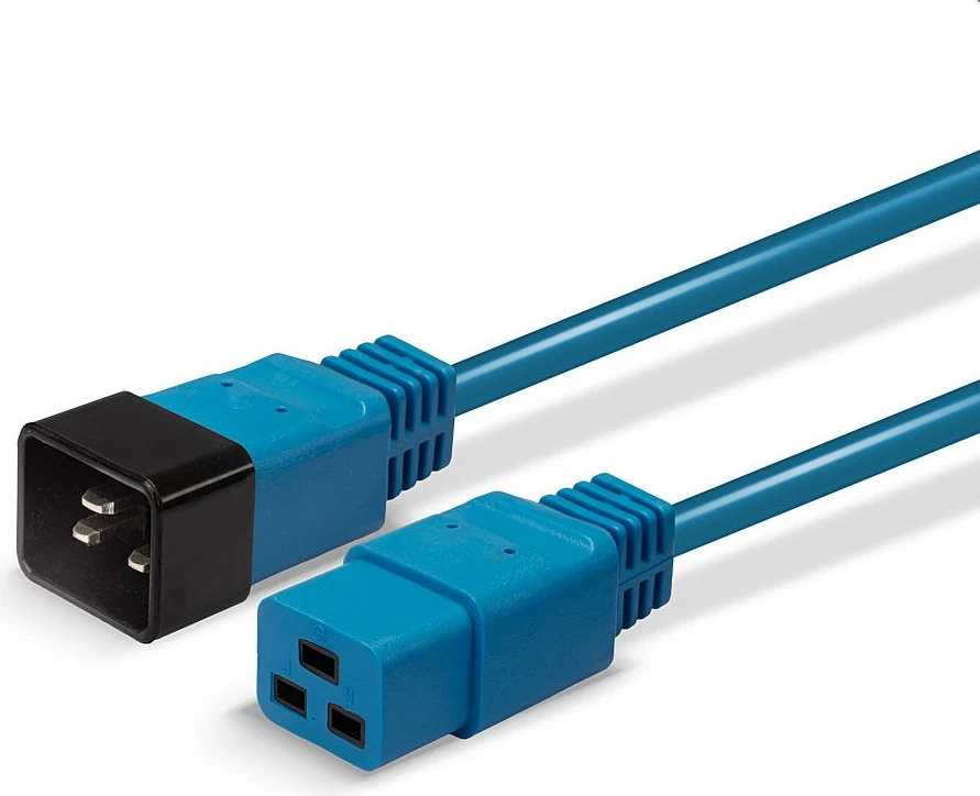 Kabllo energjie LINDY IEC C19 në C20, 2m, blu