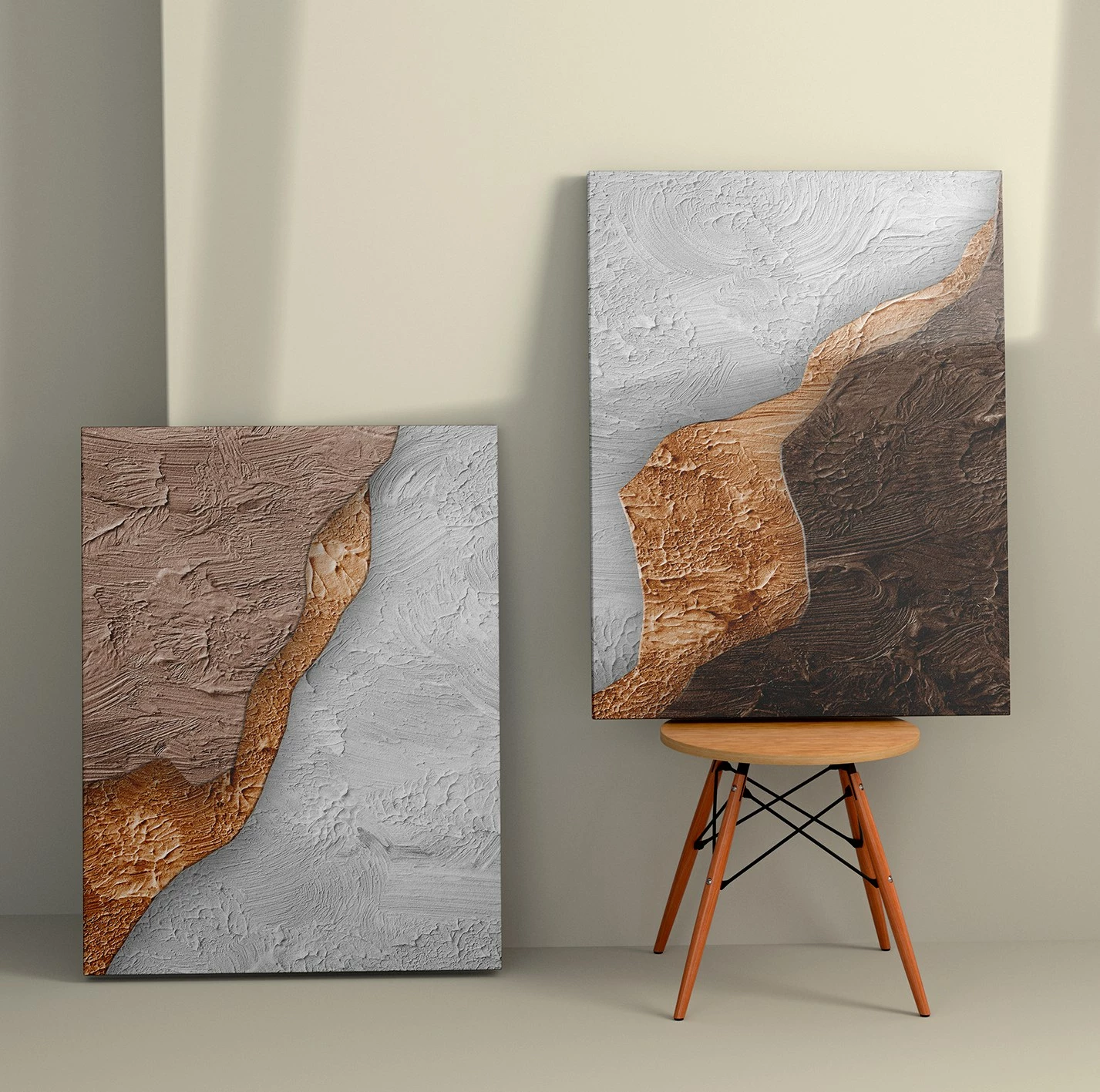 Pikturë dekorative në kanavacë (2 copë), Wallity, 2KNV4301, 50x70cm