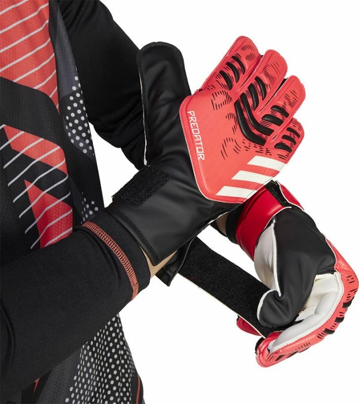 Dorëza portieri adidas për meshkuj, të bardha dhe të kuqe [Madhësia: 9.5]