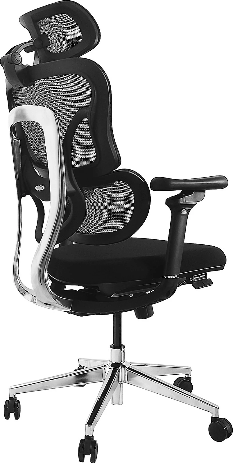 Karrige zyre ergonomike EQUIP SFS, mesh, mbështetëse koke, 3D armrests, 150 kg, e zezë