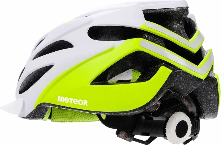Helmetë biçiklete Meteor Marven 24786-24788, bardhë/jeshile [Madhësia: Standarde]