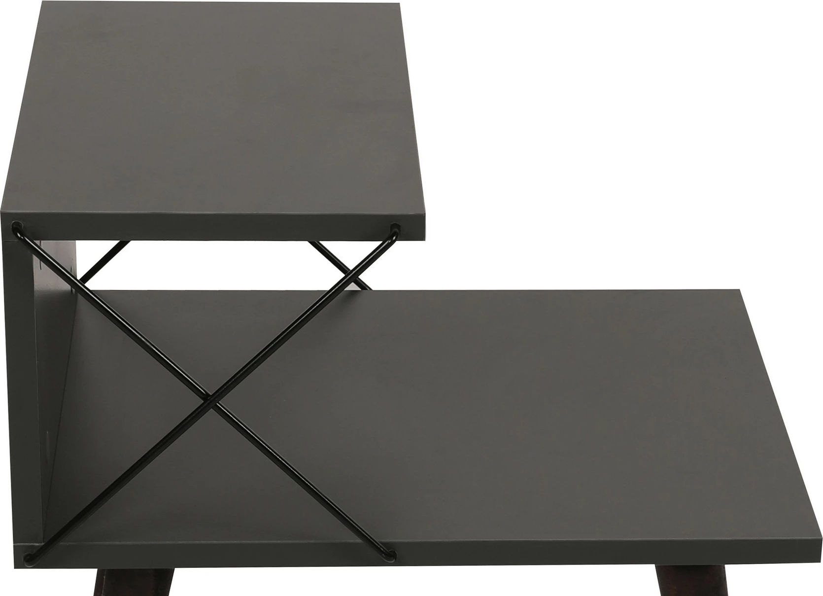 Komodinë Hanah Home, Cross, ngjyrë antracit