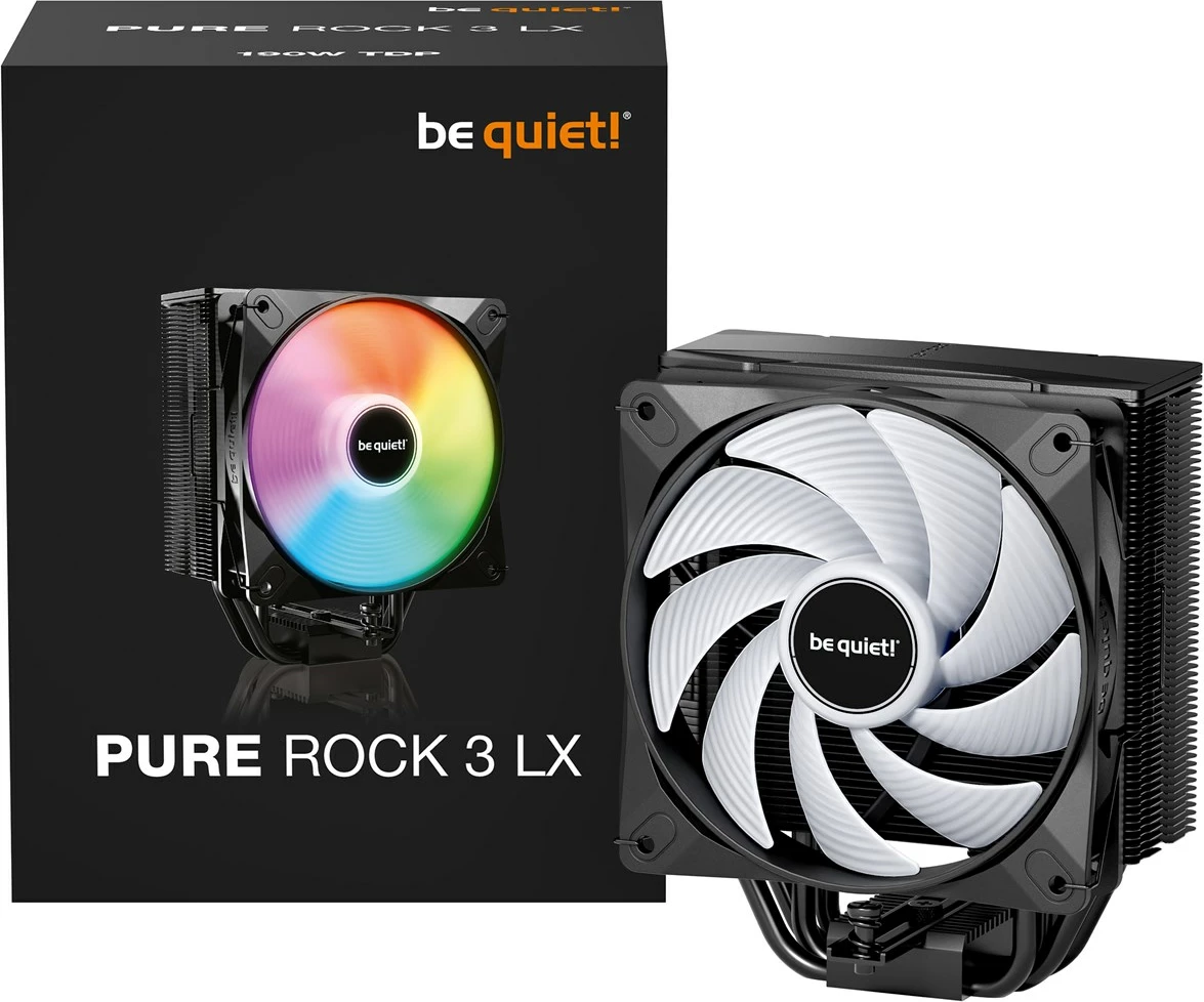 Ftohës ajri për procesor BE QUIET! Pure Rock 3 LX, 12 cm, RGB, i zi