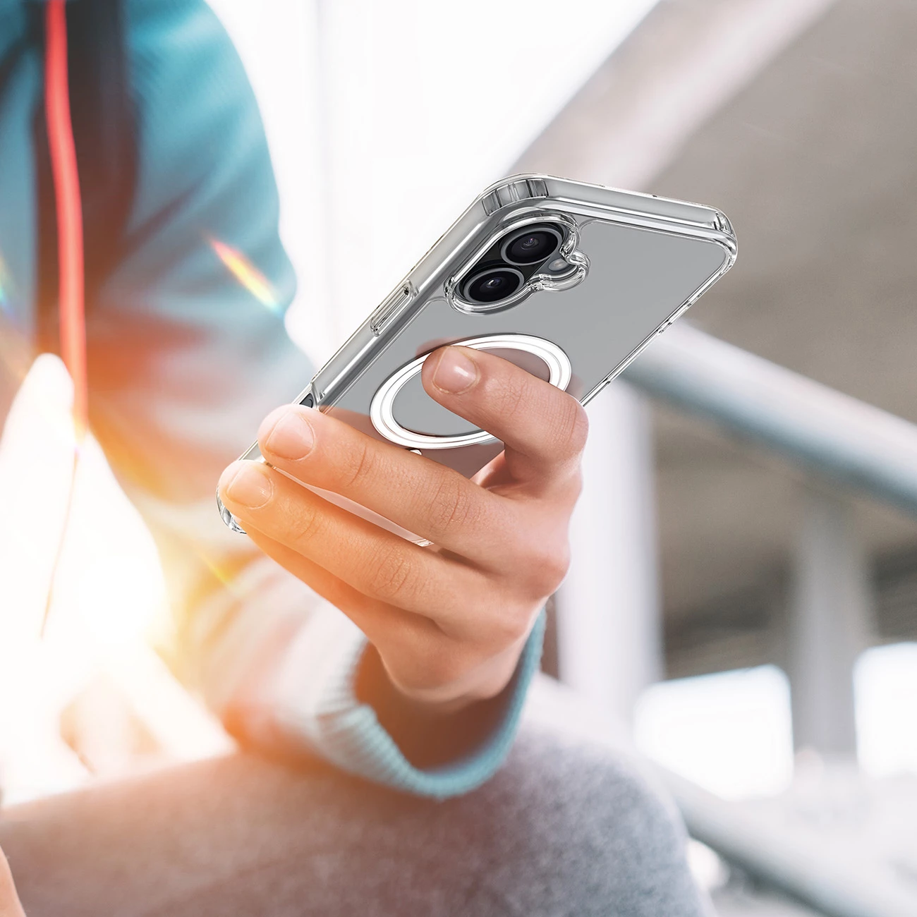 Mbështjellës Dux Ducis Clin Mag për iPhone 16, MagSafe, Transparent