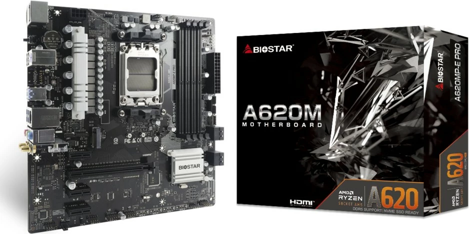 Pllakë amë Biostar A620MP-E PRO, AMD, Socket AM5, DDR5, 128 GB