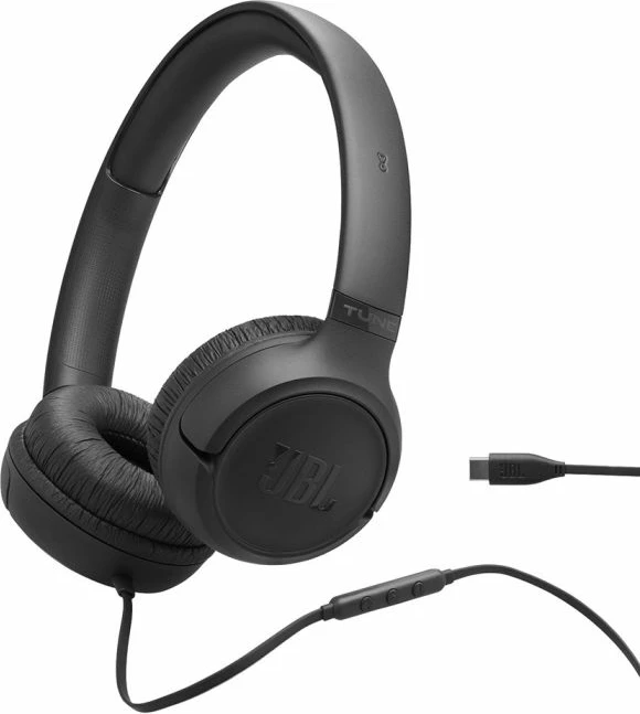 Kufje me kabllo JBL Tune 530C USB-C, Hi-Res Audio, Pure Bass, me mikrofon, të palosshme, zeza