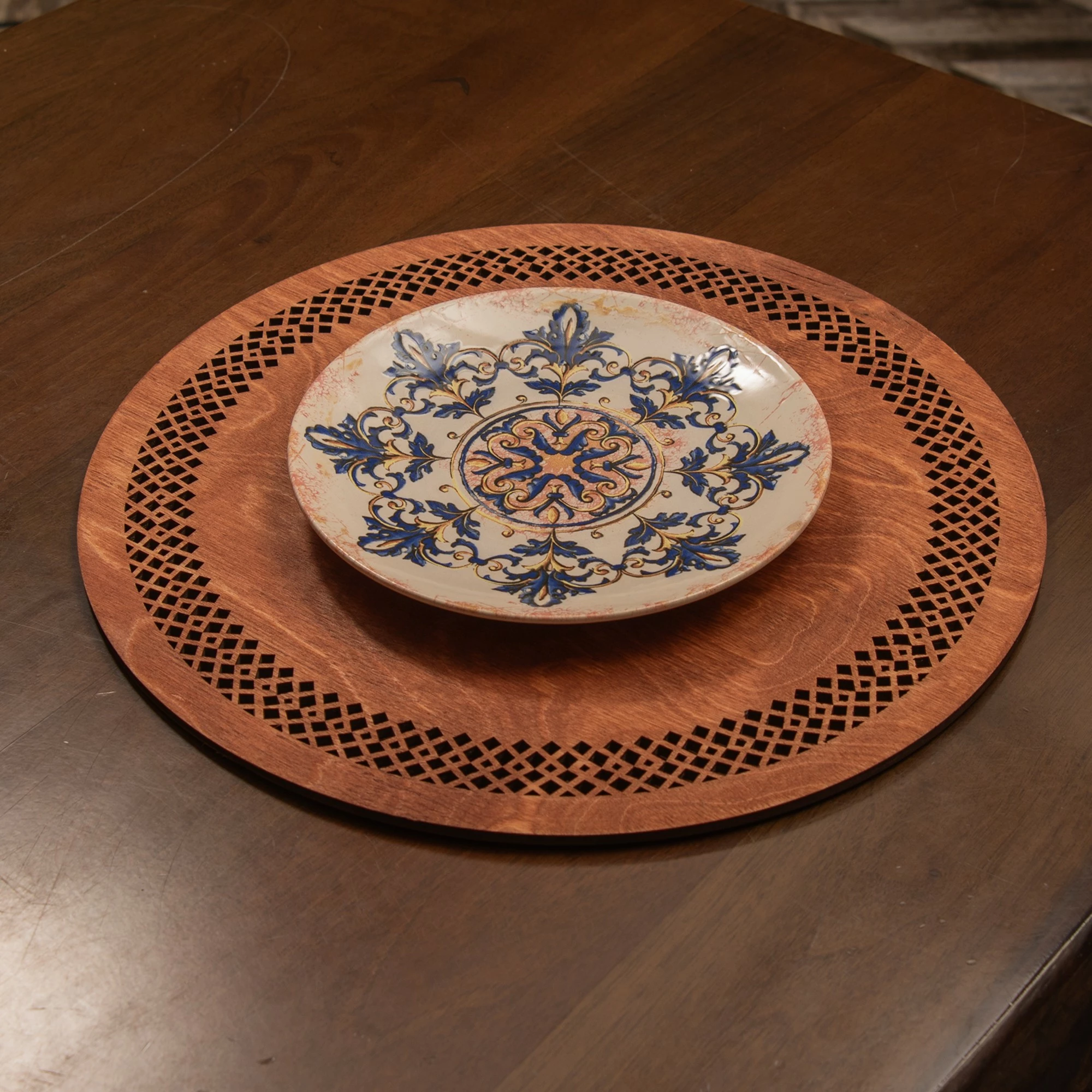 Set nënshimesh druri për tavolinë (6 copë), Hermia, Selçuk - ngjyrë trëndafili