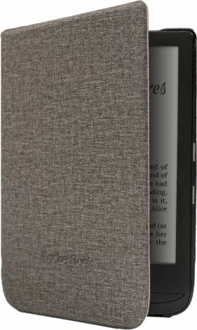 Mbështjellës Pocketbook Flip, folio, 6 inch, kafe/gri