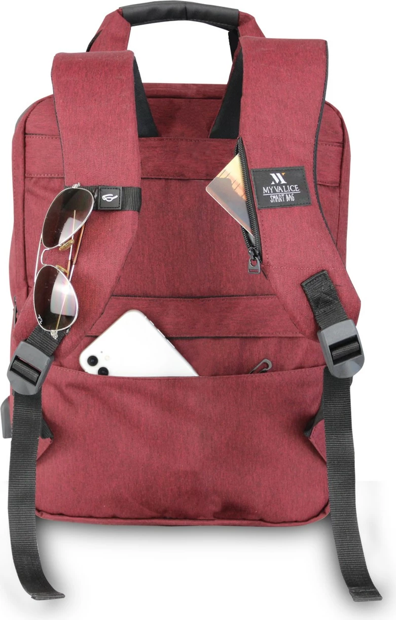 Çantë laptopi Zoozie Bags, ngjyrë e kuqe e errët, 2232