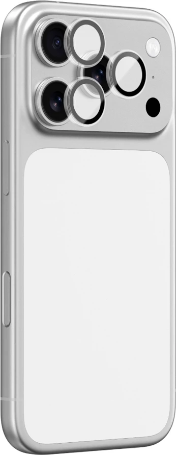 Mbrojtës xhami për kamera AmazingThing Lens Glass për iPhone 17 Pro / Pro Max, kornizë alumini, zi