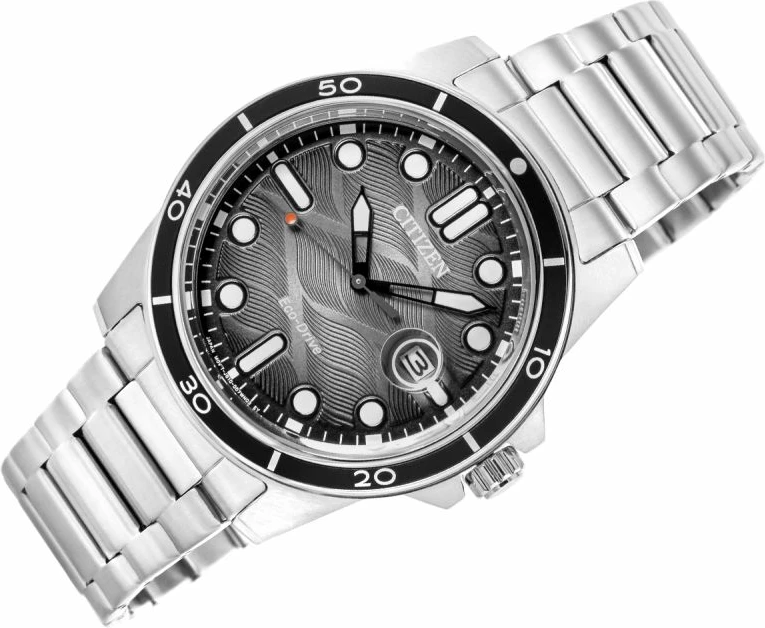 Orë dore meshkuj CITIZEN Marine Sporty Eco-Drive AW1816-89E, argjend