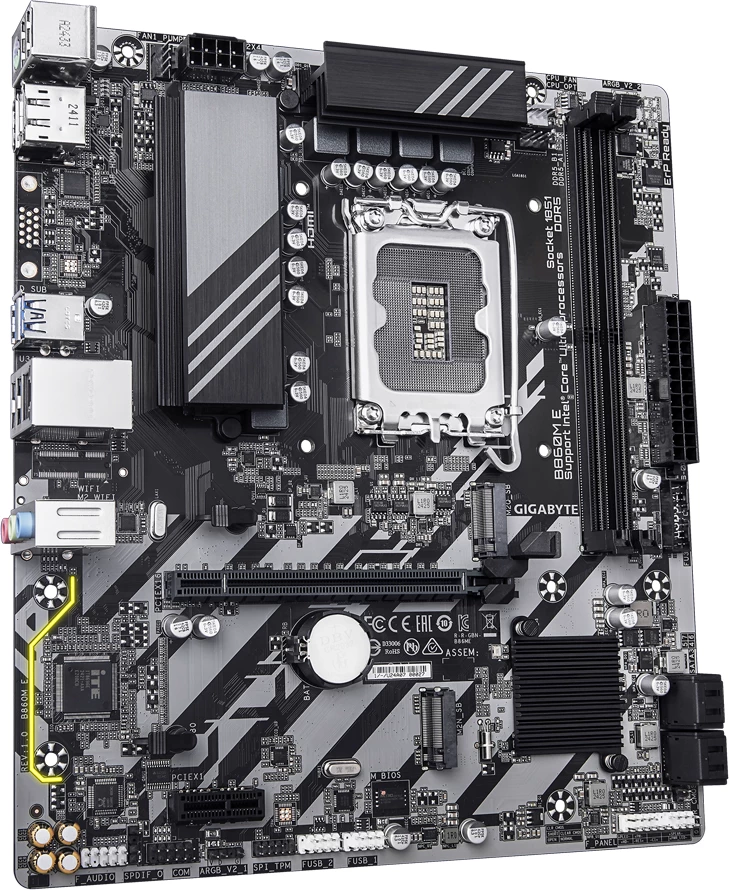 Pllakë amë GIGABYTE B860M E, Intel B860, LGA1851, 2x DDR5, mATX