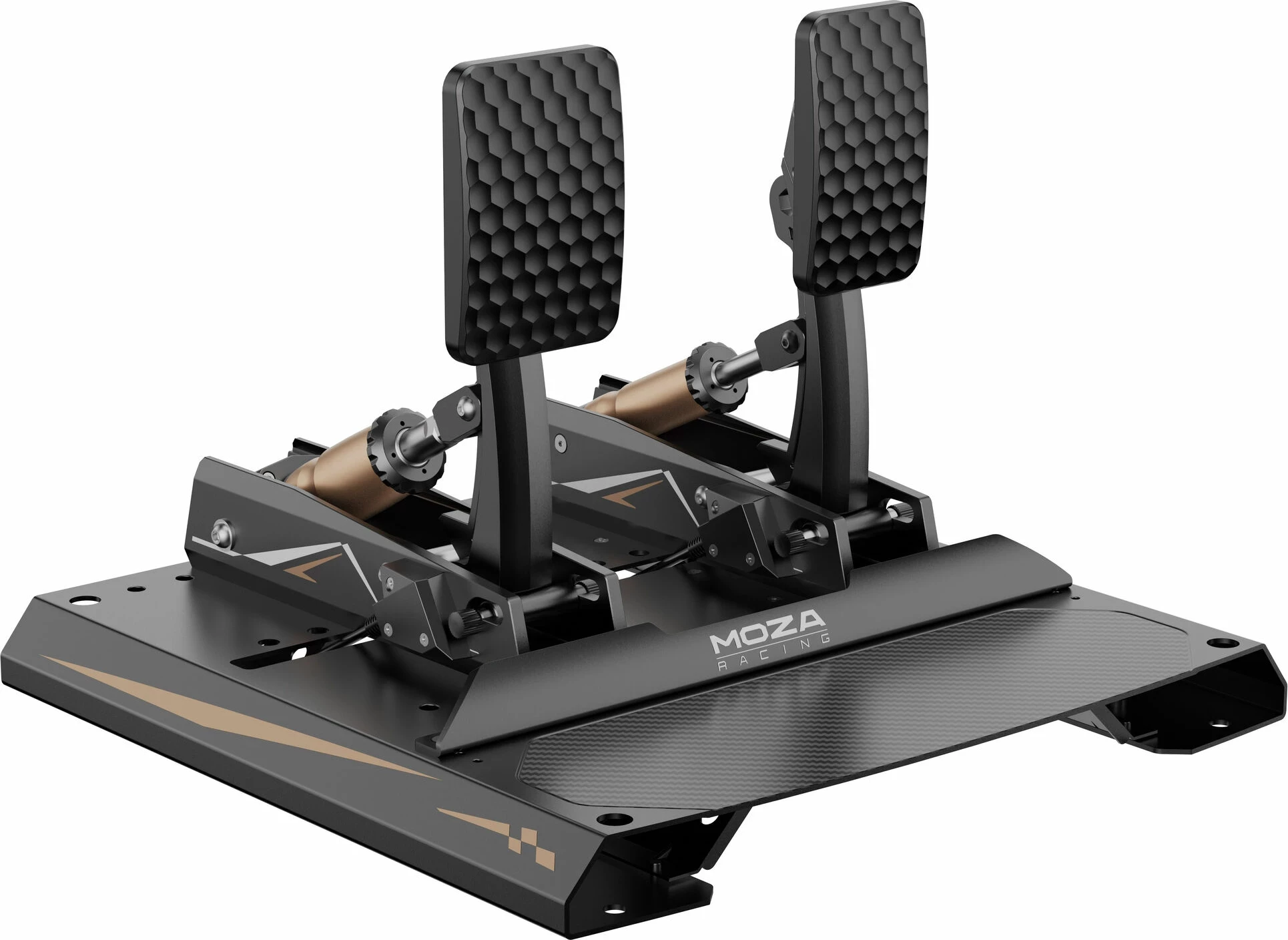 Pedale sim racing Moza CRP2 RS066, 2-pedalësh (gaz + frena), Load Cell 200 kg, USB, të zeza