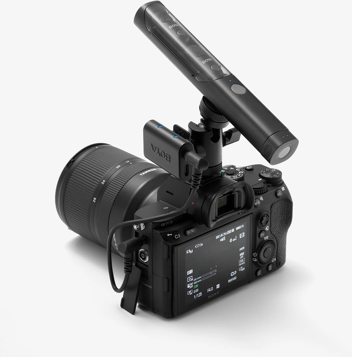 Mikrofon pa tela BOYA MAGIC-03 2.4GHz USB-C, set me 2 transmetues, i zi