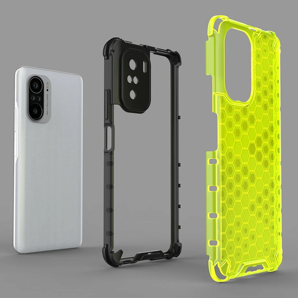 Mbështjellës Honeycomb Hurtel për Xiaomi Redmi K40 Pro+, K40 Pro, K40, Poco F3, Gjelbër