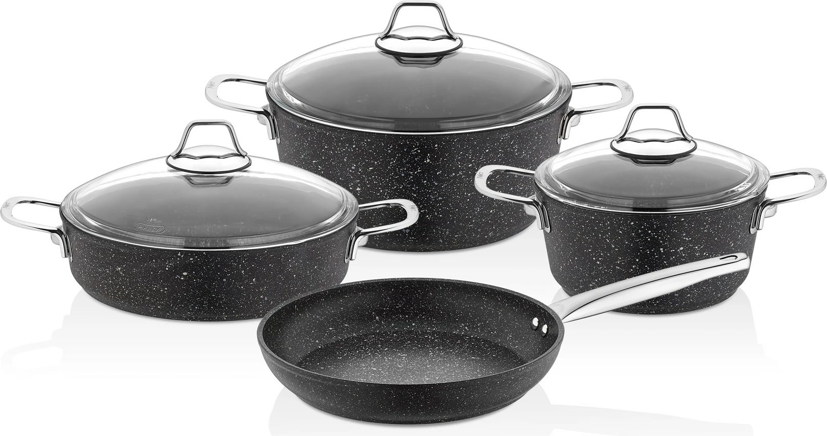 Set tenxheresh (7 copë), Hermia Concept, BLN 3001, ngjyrë e zezë dhe argjend