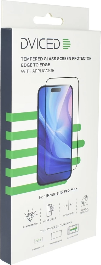Dviced Tempered glass screen protector edge to edge for iPhone 16 Pro Max