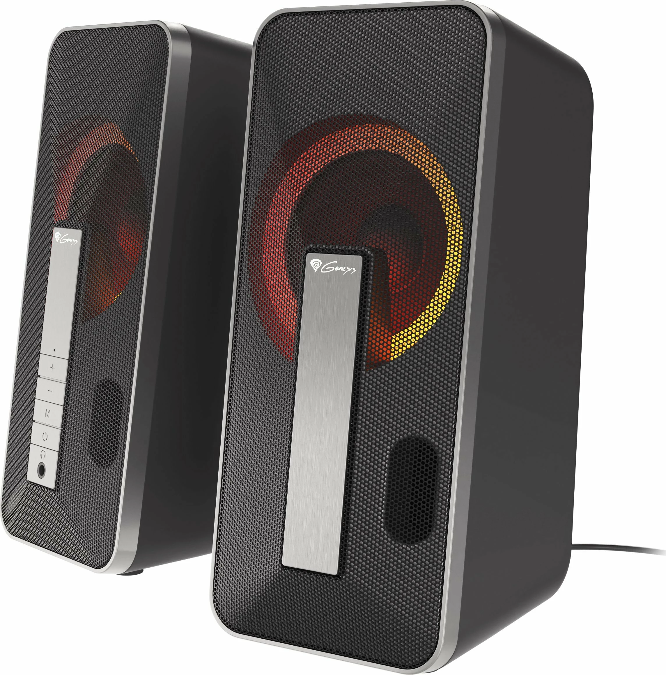 Altoparlantë për kompjuter Genesis Helium 100BT NCS-1635, 2.0, 10W RMS, Bluetooth, USB, të zeza