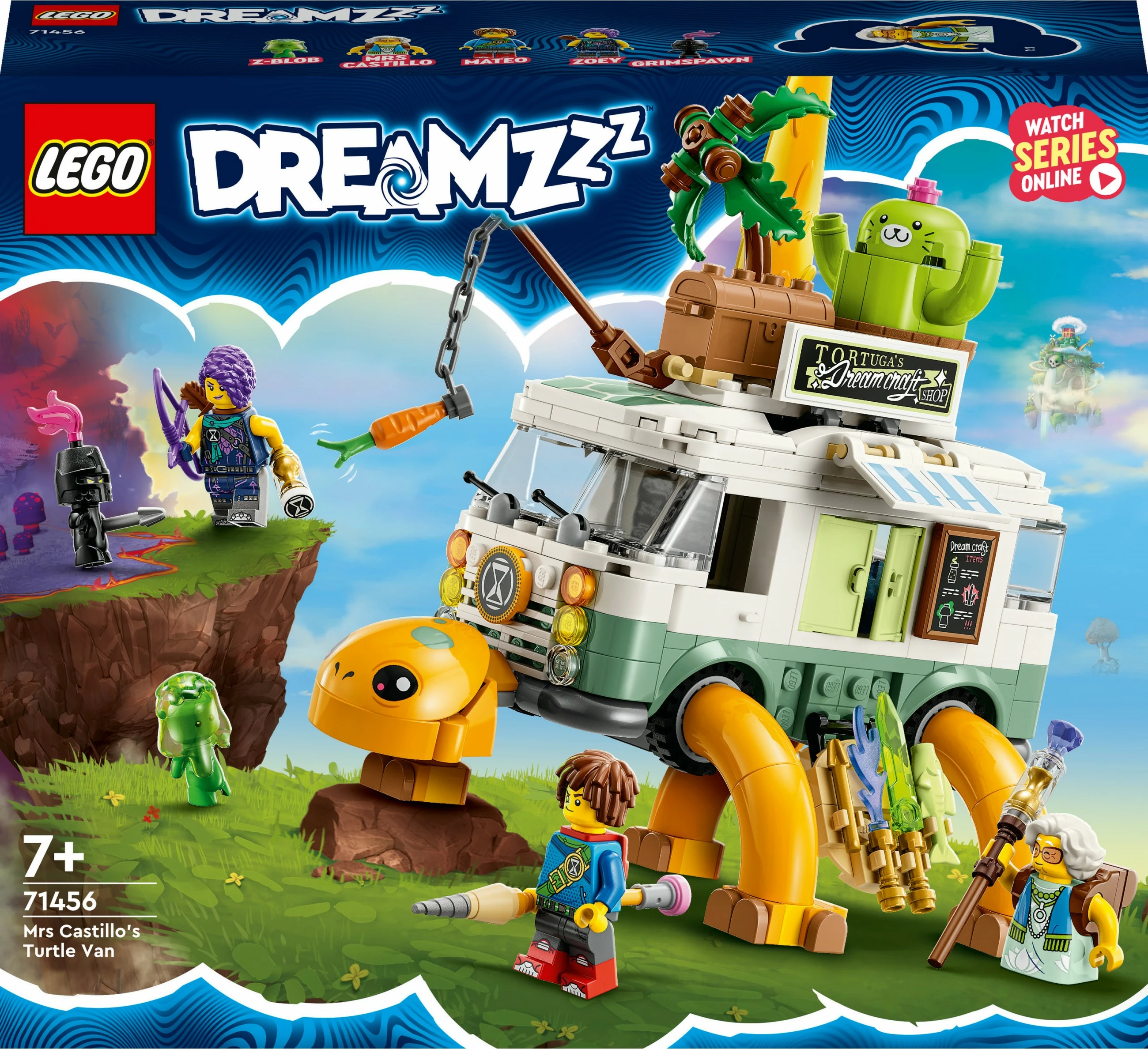 Set ndërtimi LEGO DREAMZzz 71456 Mrs. Castillos Turtle Van, multikolor
