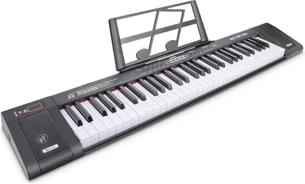 Tastierë muzikore MQ 6151L me mikrofon, 61 taste, e zezë