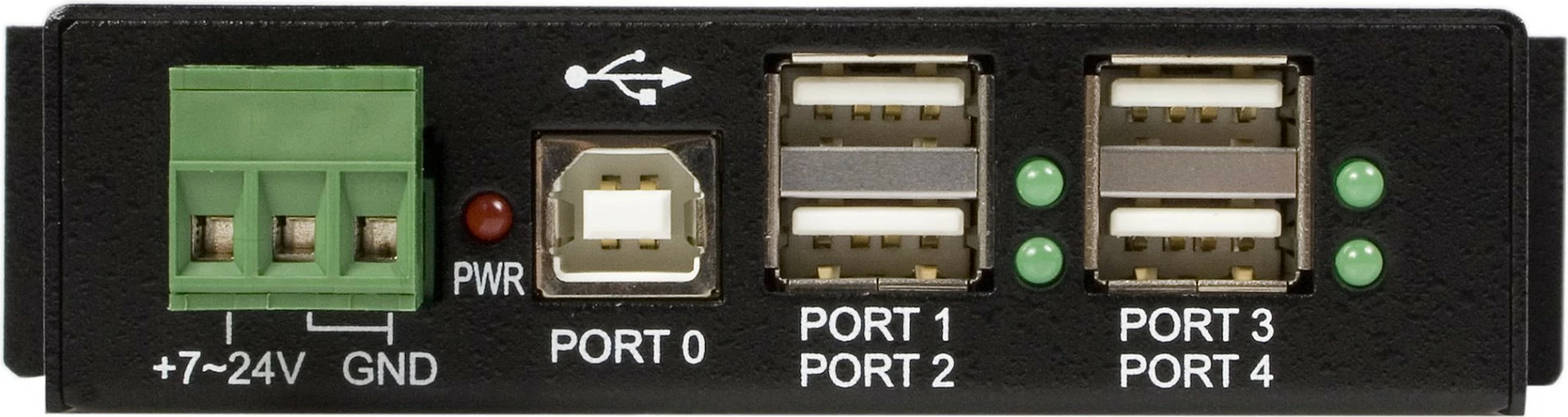 USB Hub industrial StarTech ST4200USBM, 4 porta USB 2.0, montim DIN Rail, 480 Mbit/s, zi