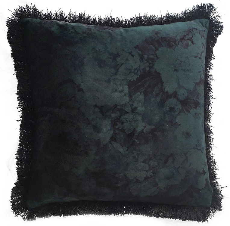 Jastëk dekorativ Frins, material kadife, shumëngjyrësh, 45x45cm