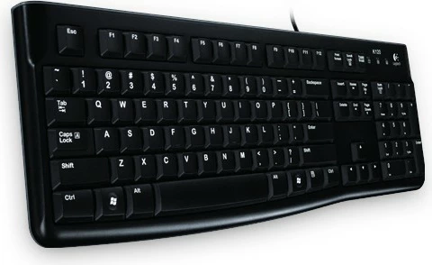Tastierë Logitech K120 për Biznes, Full-size, Wired, USB, QWERTY, E zezë