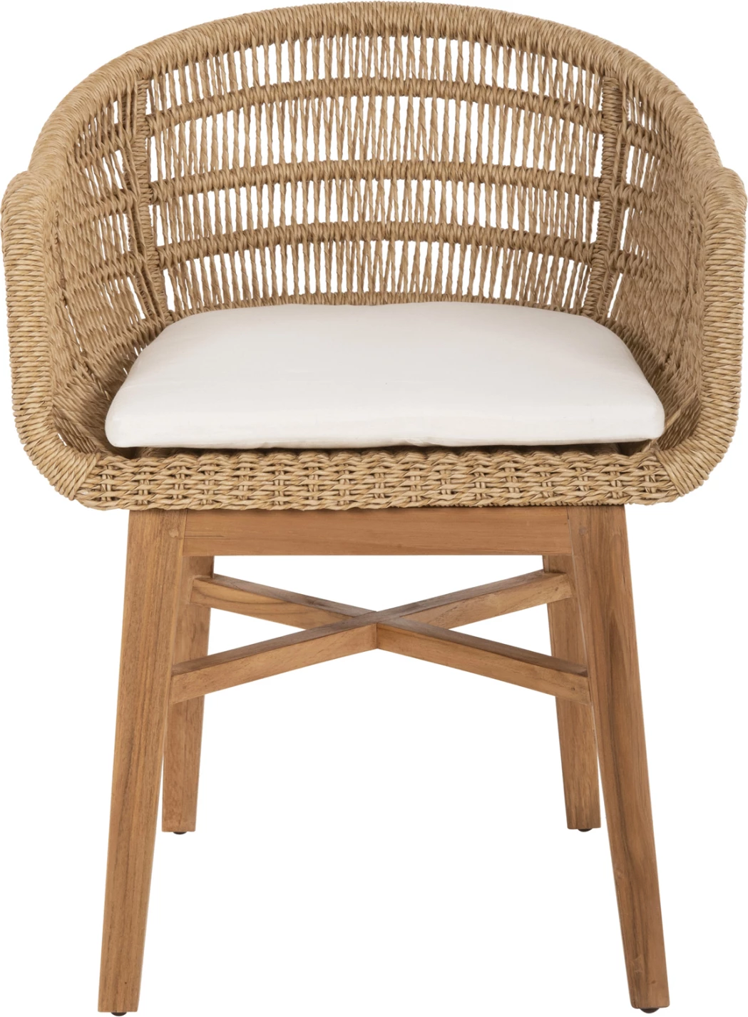 Karrige LAMORA FH9826 dru teak-litar sintetik-jastëk 60x61x78H cm