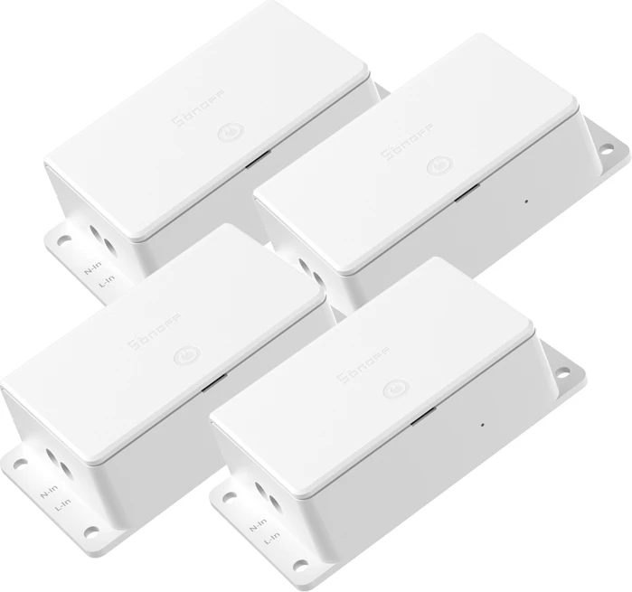 Switch Wi‑Fi Sonoff Basic R5 Gen5 Matter 10A/2400W, i bardhë, paketë 4 copë