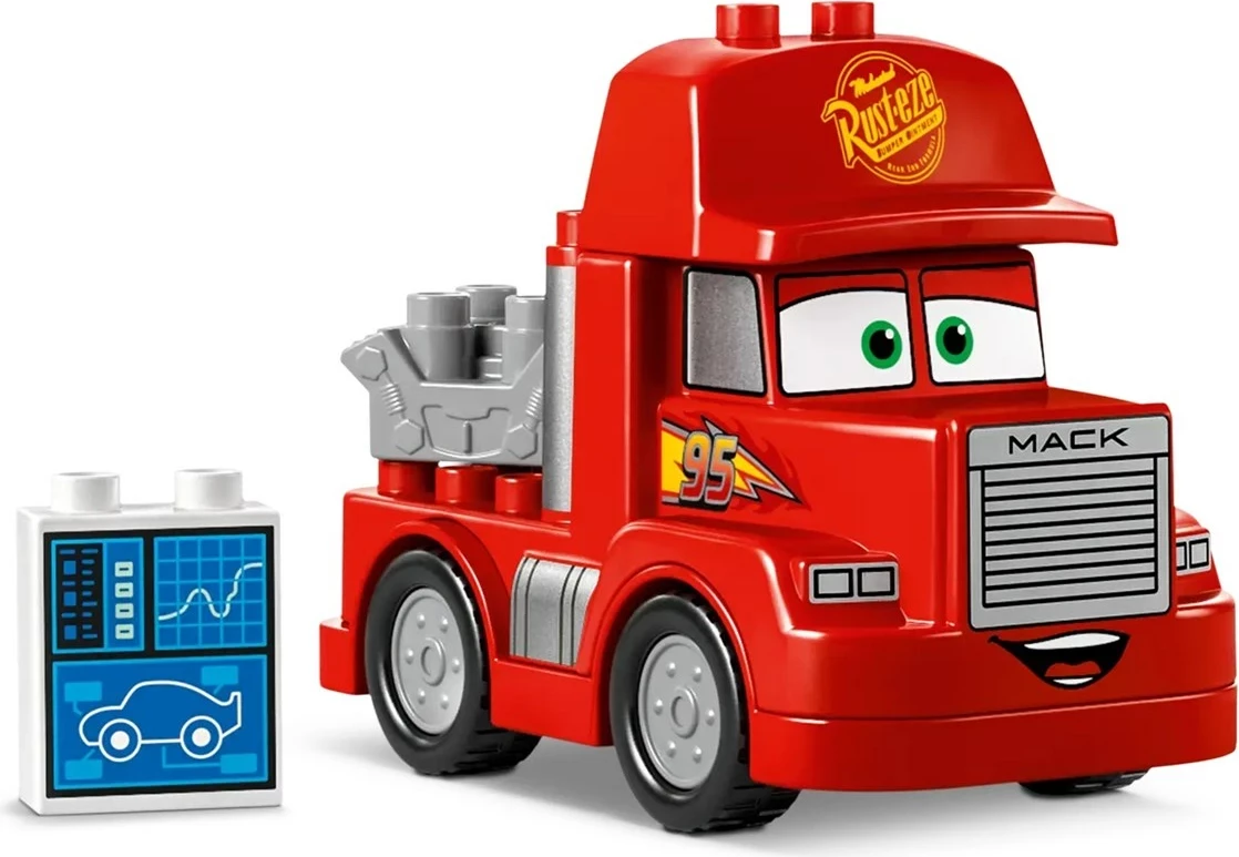 Set LEGO DUPLO Mack te Gara, 14 pjesë, Kuq