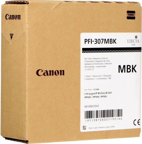 Toner Canon PFI-307MBK, 330ml, e zezë, pigment
